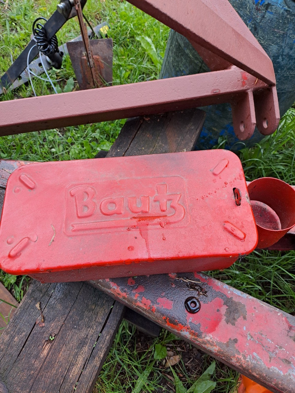Bautz gereedschapskist - rood, gebruikt, Verzamelen, Merken en Reclamevoorwerpen, Ophalen of Verzenden, Overige typen