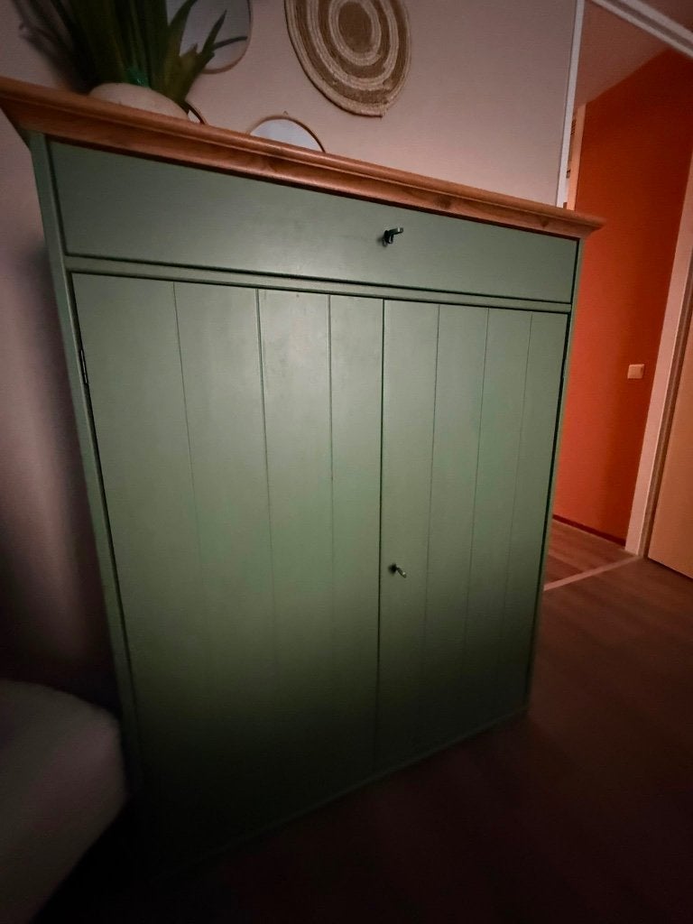 VANDAAG GRATIS OPHALEN!!! IKEA Kast landelijke stijl - groen, Ophalen, Gebruikt, Eikenhout, Landelijk