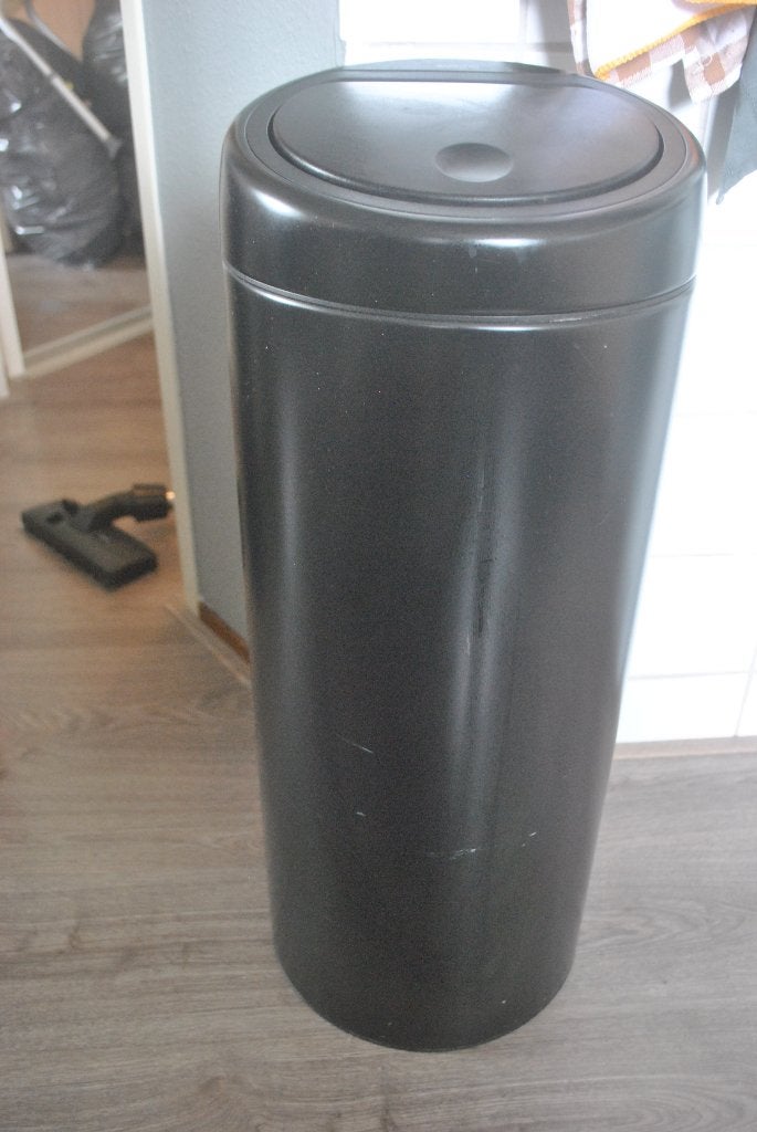 Prullenbak, Brabantia, soft touch, Huis en Inrichting, Woonaccessoires | Prullenbakken, 30 tot 40 liter, Ophalen, Gebruikt, Rvs