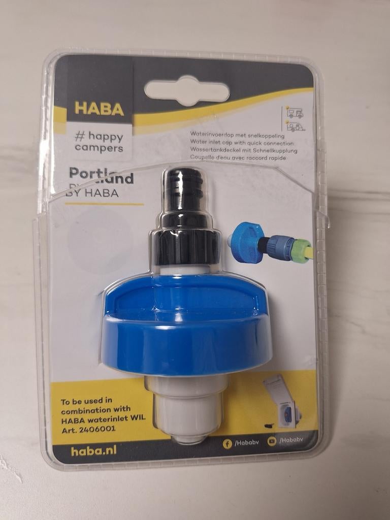 HABA Portland waterinvoerdop met snelkoppeling, Caravans en Kamperen, Caravan accessoires, Ophalen of Verzenden, Nieuw