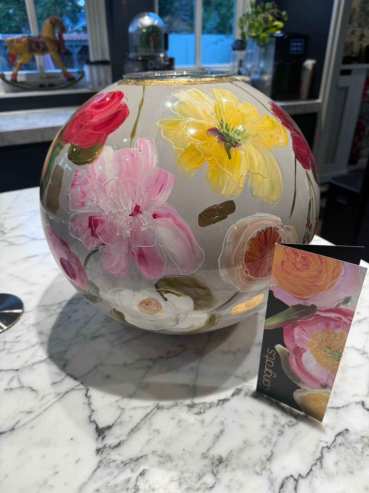 Doortje IJpelaar Vaas 'Pebble' - limited edition, Ophalen, Zo goed als nieuw, Meerkleurig, Glas
