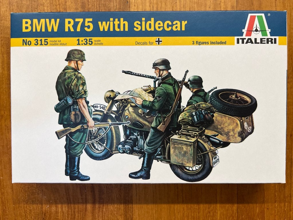 Italeri BMW R75 met zijspan 1:35 bouwpakket - 315, Hobby en Vrije tijd, Italeri, 1:32 tot 1:50, Overige typen, Nieuw
