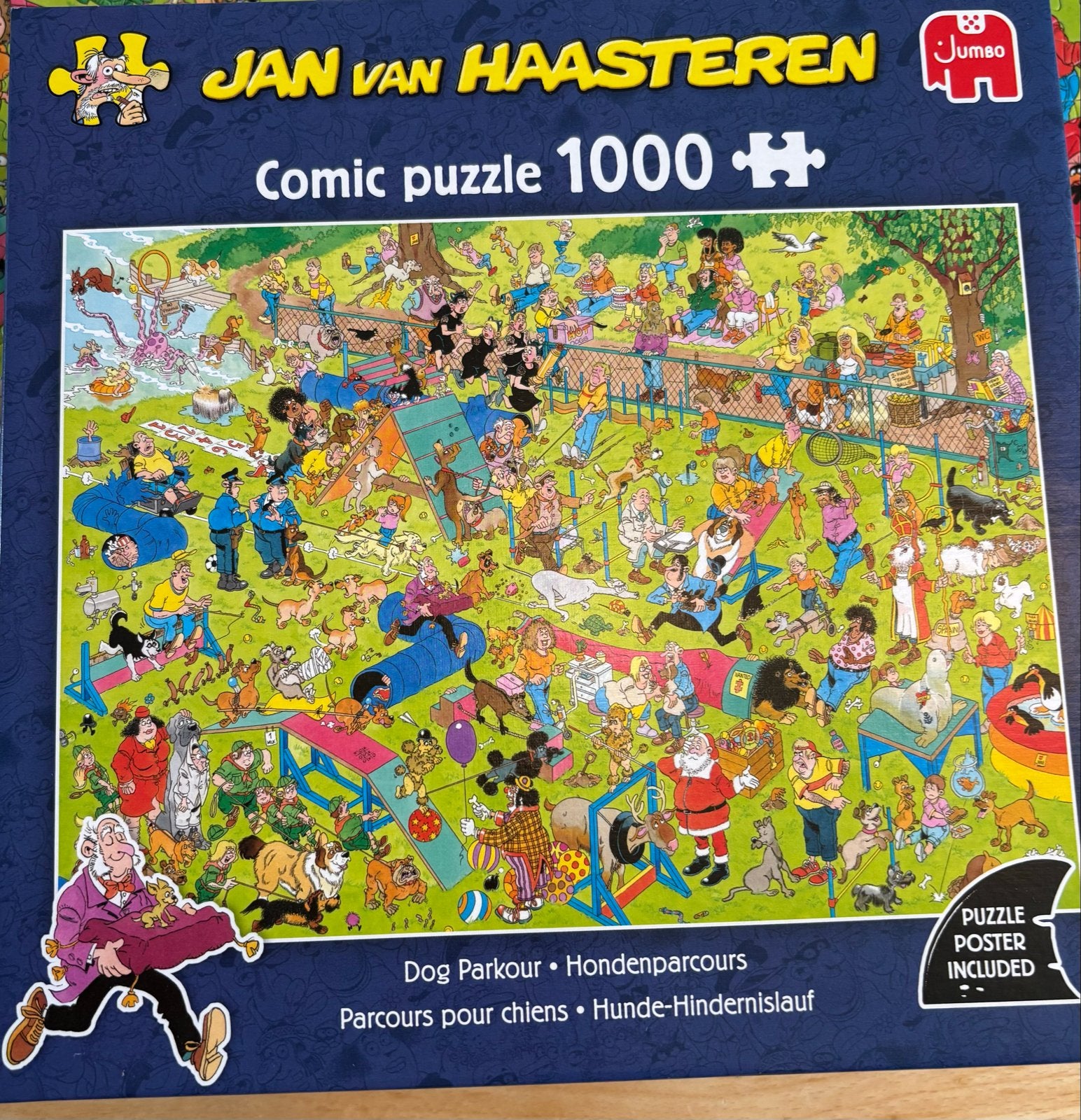 Jan van Haasteren Hondenparcours1000 st, Ophalen of Verzenden, 500 t/m 1500 stukjes, Gebruikt, Legpuzzel