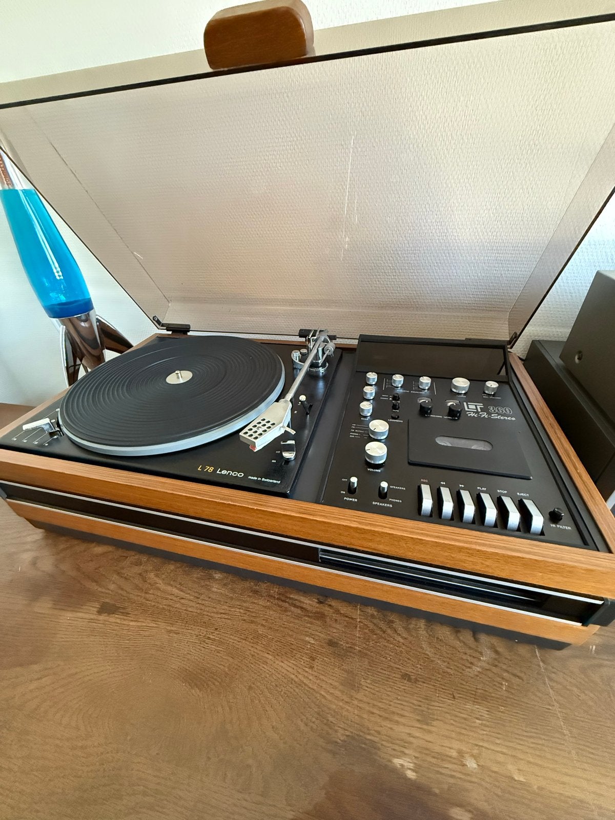 Liesenkotter LT 360 Stereo Meubel met Lenco L78, Audio, Tv en Foto, Gebruikt, Automatisch, Platenspeler, Ophalen
