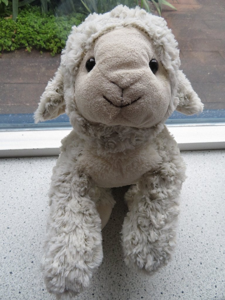 Groot liggend schaap merk PIA International Soft Toys, Kinderen en Baby's, Speelgoed | Knuffels en Pluche, Zo goed als nieuw, Overige typen