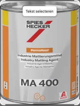 Permafleet MA400 matting agent 3,5 liter Spies Hecker, Auto diversen, Autogereedschap, Ophalen of Verzenden, Nieuw