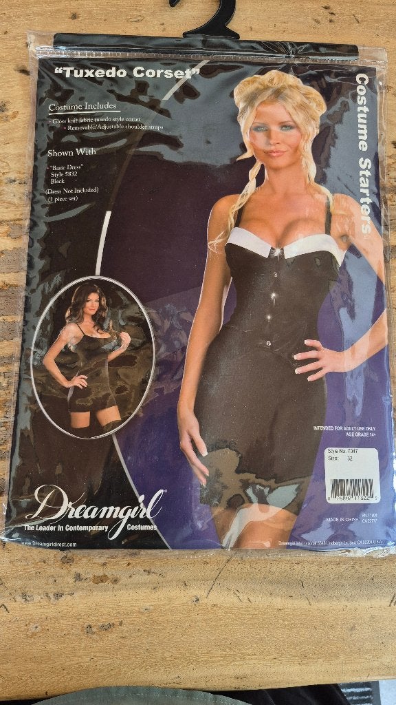 Tuxedo Corset zwart wit, Carnaval, Ophalen of Verzenden, Kleding, Maat 36 (S)
