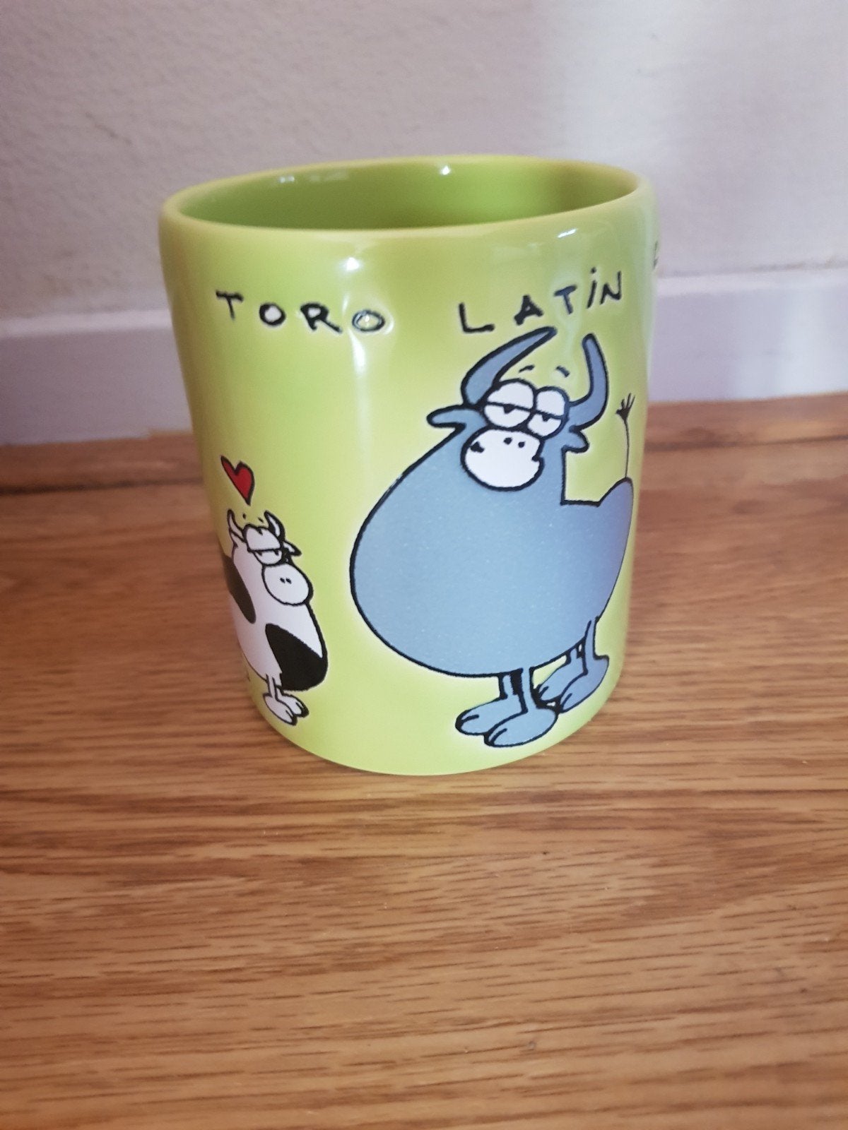 Vintage Waechtersbach Mok "Latin Lover" / Toro Loco - groen, Ophalen of Verzenden, Zo goed als nieuw, Overige stijlen, Kop(pen) en/of Schotel(s)