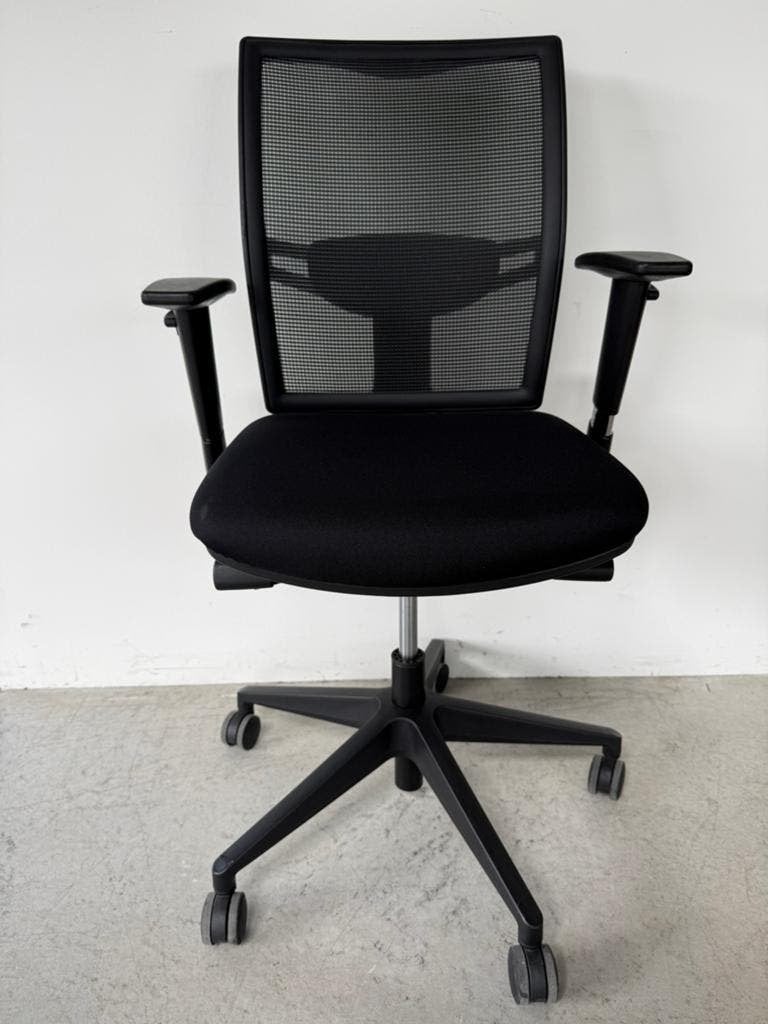 bureaustoel ergonomische bureaustoel zwart met netrug, Gebruikt, Zwart, Ophalen of Verzenden, Bureaustoel