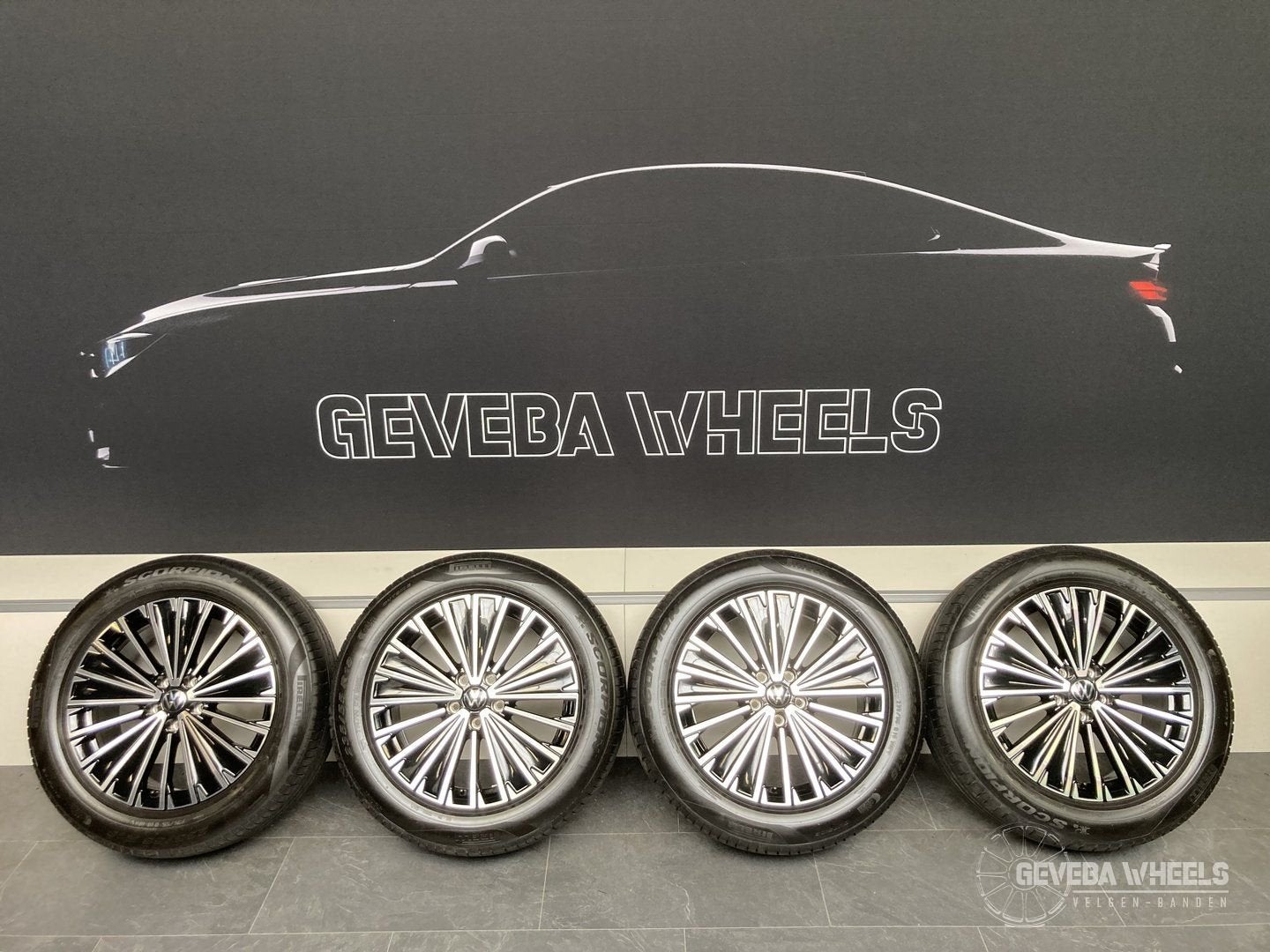 18” originele Volkswagen Tiguan Tayron velgen + banden 5x112, 18 inch, Gebruikt, -, -