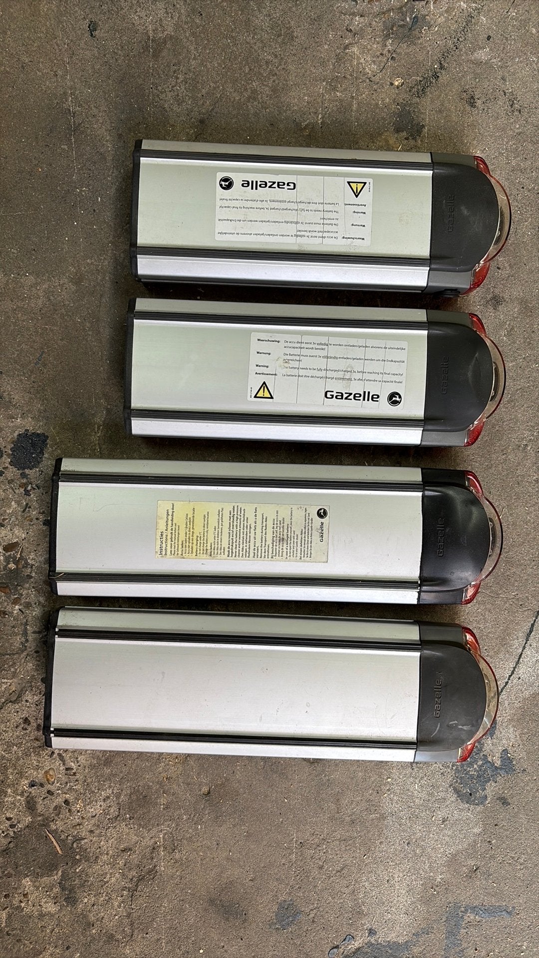 Gazelle Innergy accu 4 stuks, Ophalen, Gebruikt