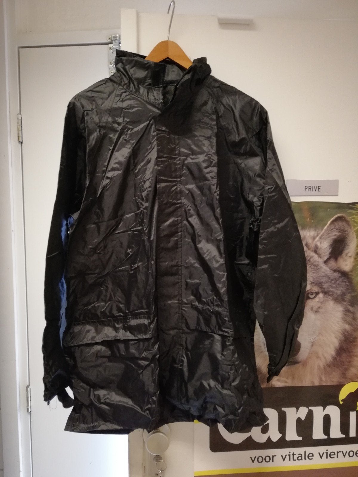 Regen jas Highlander stormguard pack away Zwart S,M, XL, XXL, Ophalen of Verzenden, Nieuw, Regenjas