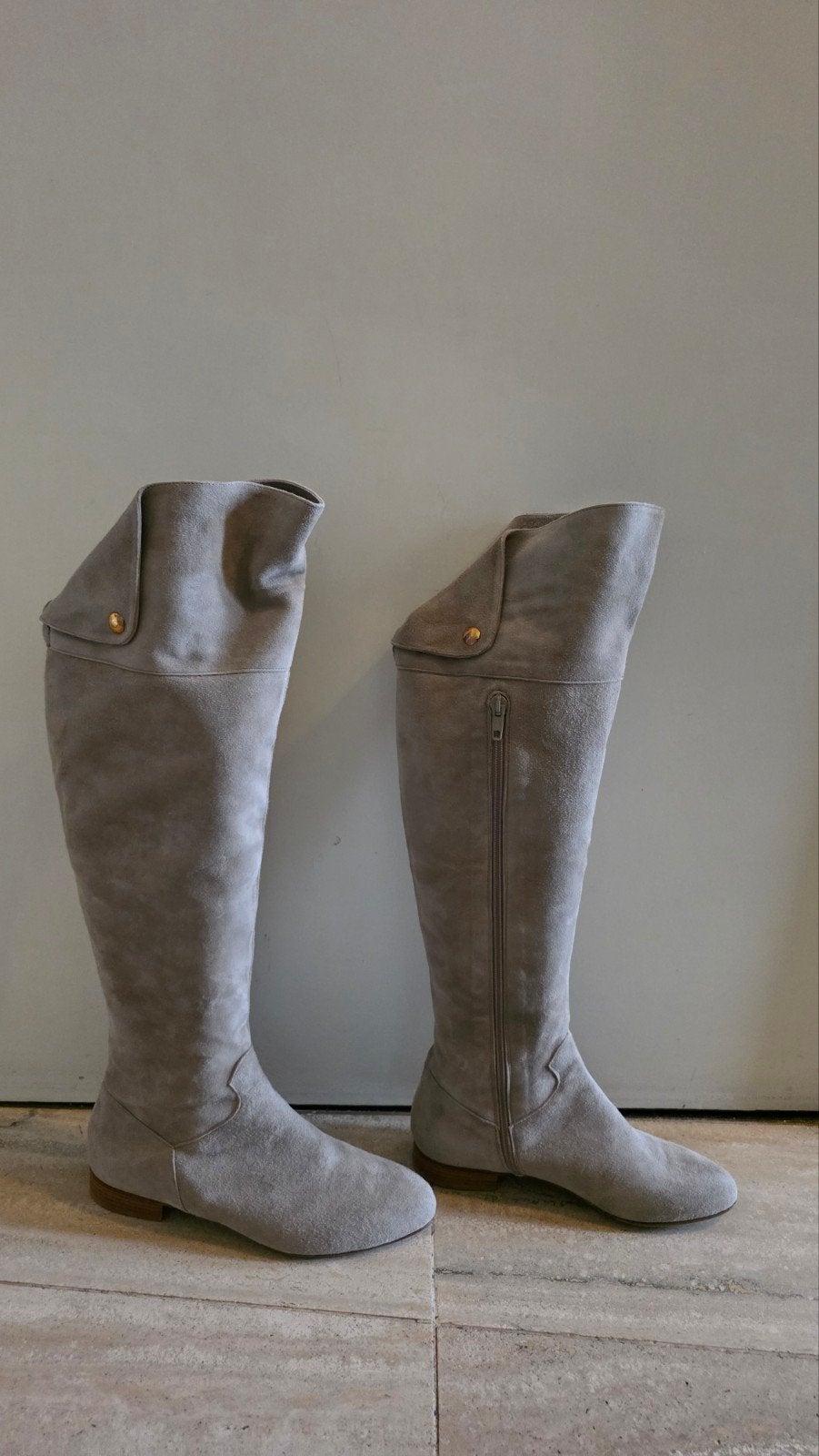 Lilian suède laarzen taupe maat 36, Hoge laarzen, Lilian, Beige, Ophalen of Verzenden