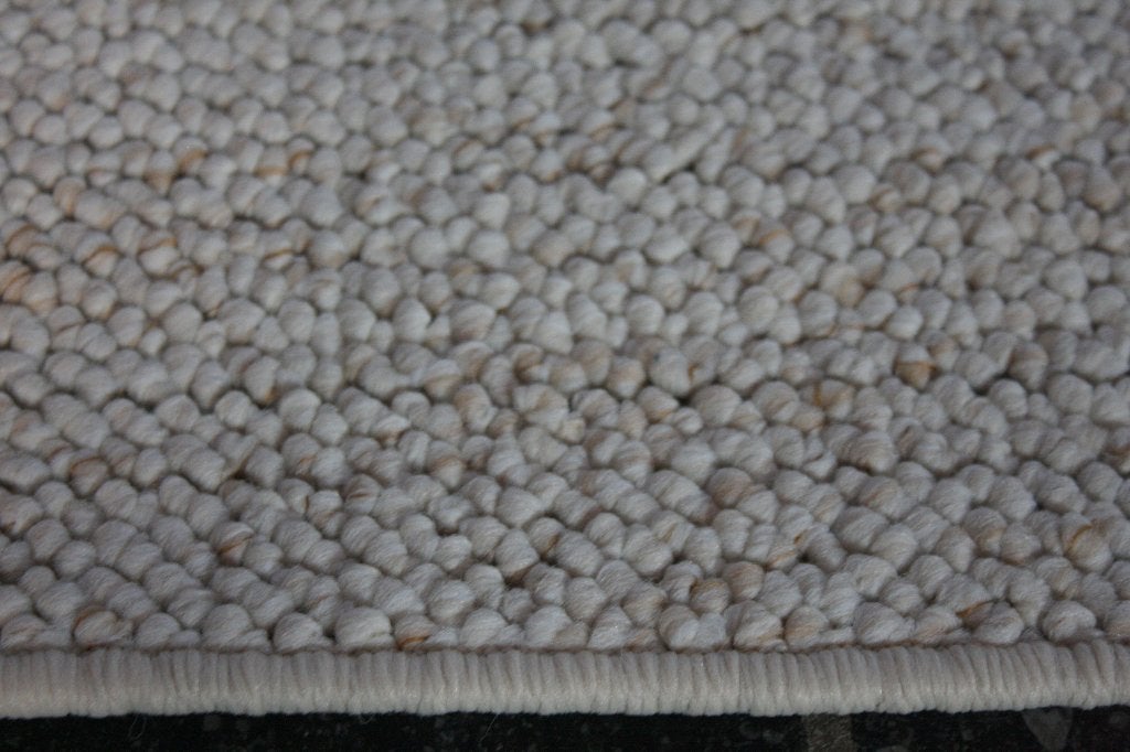 Vloerkleed Wolly creme 140 x 200 cm. naturel