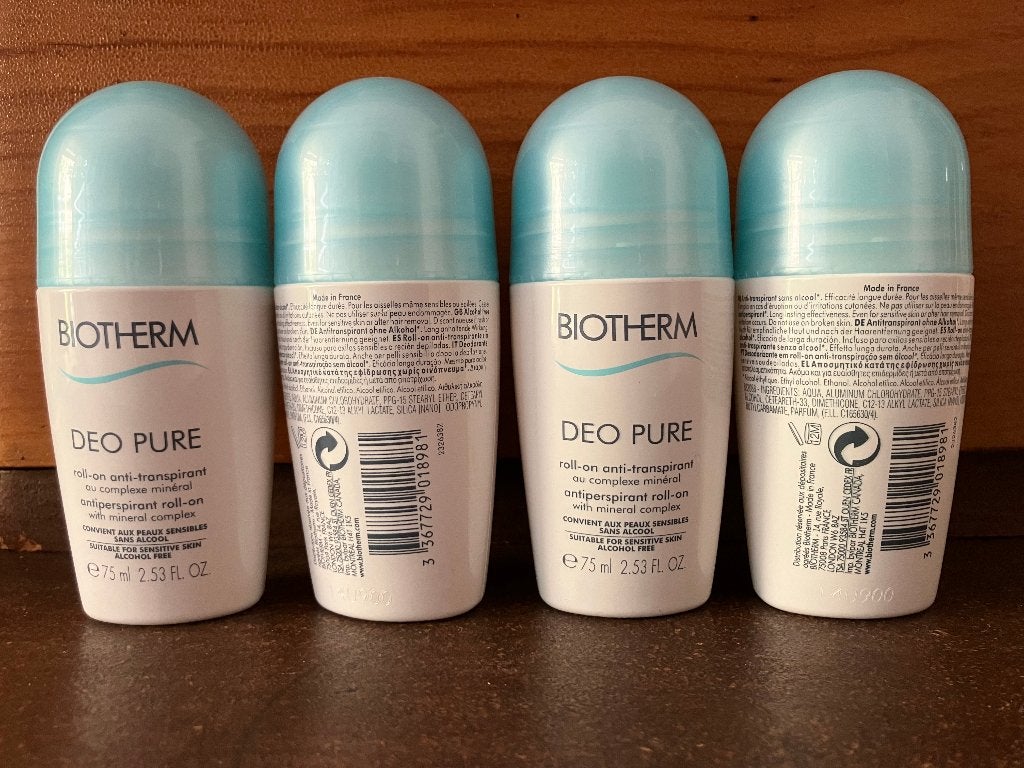 4 stuks, nieuw: Roll-on Deodorant DEO PURE van BIOTHERM 75ml, Sieraden, Tassen en Uiterlijk, Uiterlijk | Lichaamsverzorging, Ophalen of Verzenden