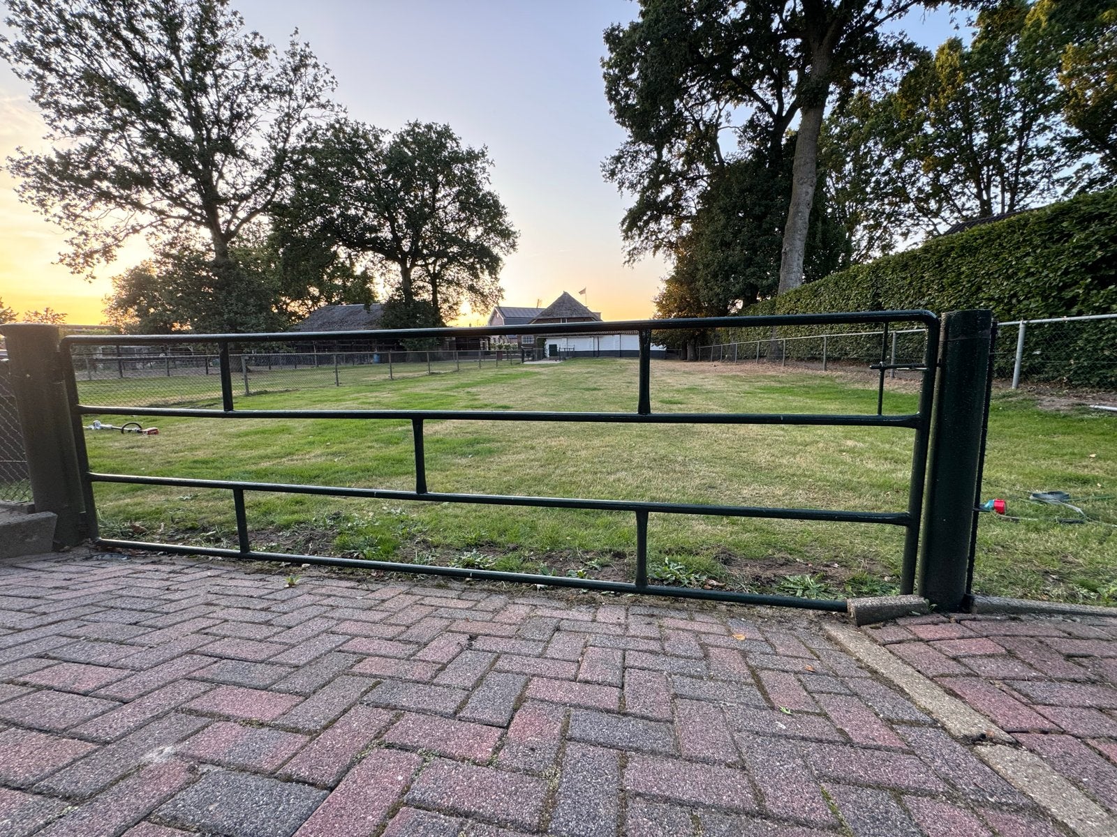 Stevig ijzeren hekwerk met poort, Ophalen, Met poort, Gebruikt, Tuinhek