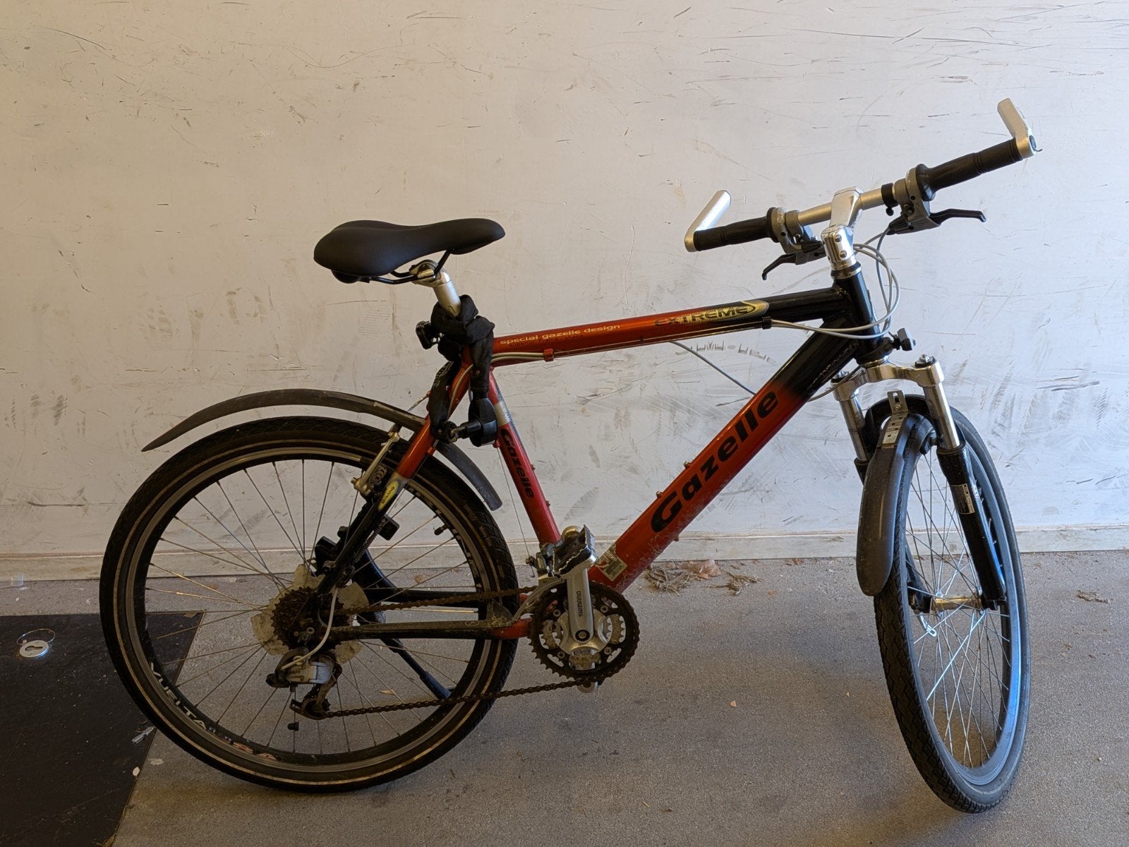 Gazelle fiets met 21 versnellingen en vering, Ophalen, 28 inch, Gebruikt, Vering