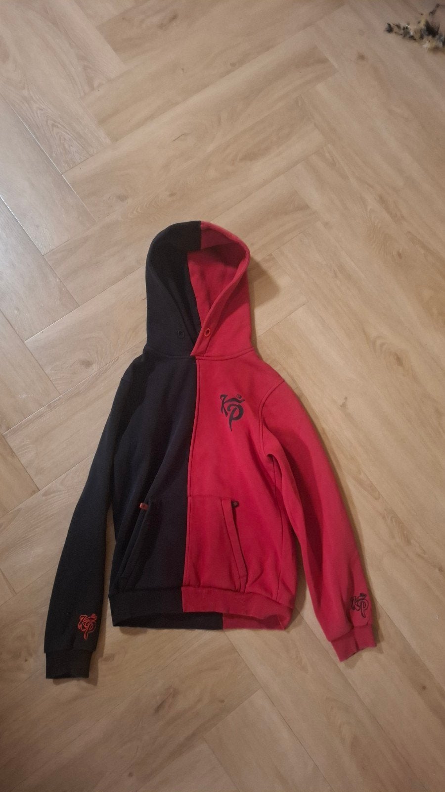 KNOLPOWER 50/50 Zwart/Rood Hoodie, Zwart, Zo goed als nieuw, Maat 46 (S) of kleiner, Knolpower