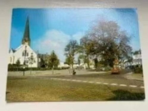 Ansichtkaart Baarn, Ned. Hervormde Kerk met Brink (jaren 70, Ophalen of Verzenden, 1960 tot 1980, Ongelopen, Utrecht