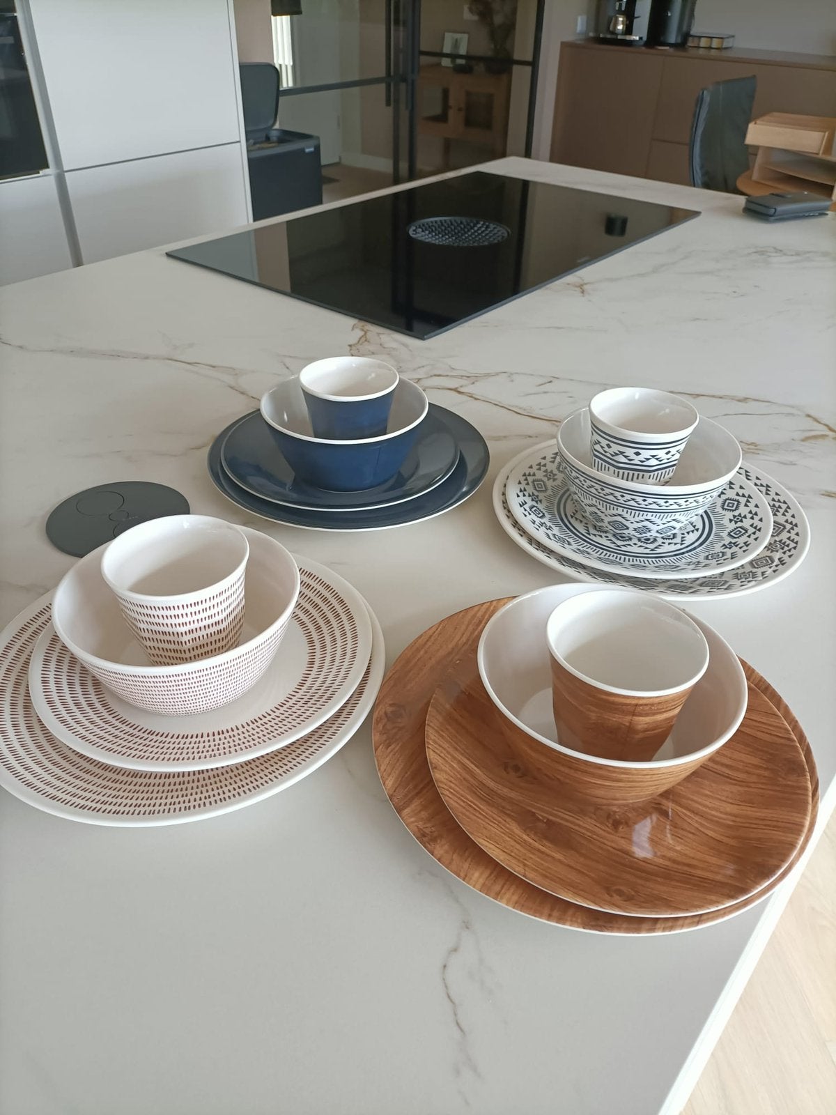 Mepal kampeer servies set - 4 persoons, Ophalen of Verzenden, Zo goed als nieuw