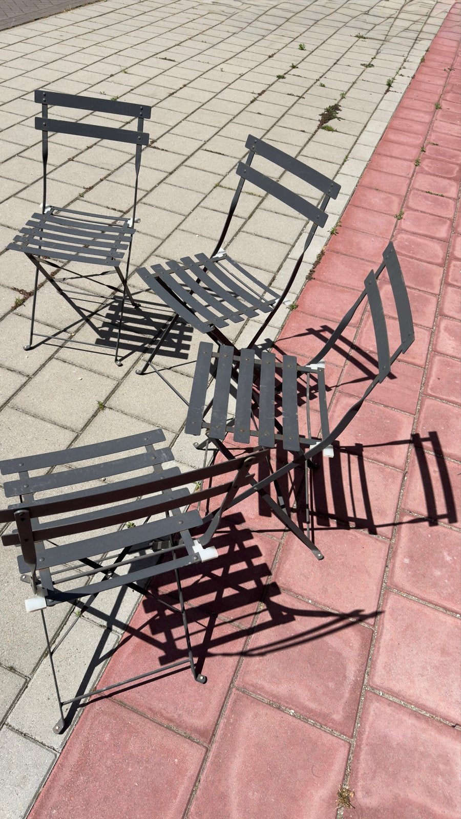 4 Originele Franse Bistrostoelen - Horecakwaliteit - Metaal, Gebruikt, Ophalen of Verzenden, Vier, Metaal