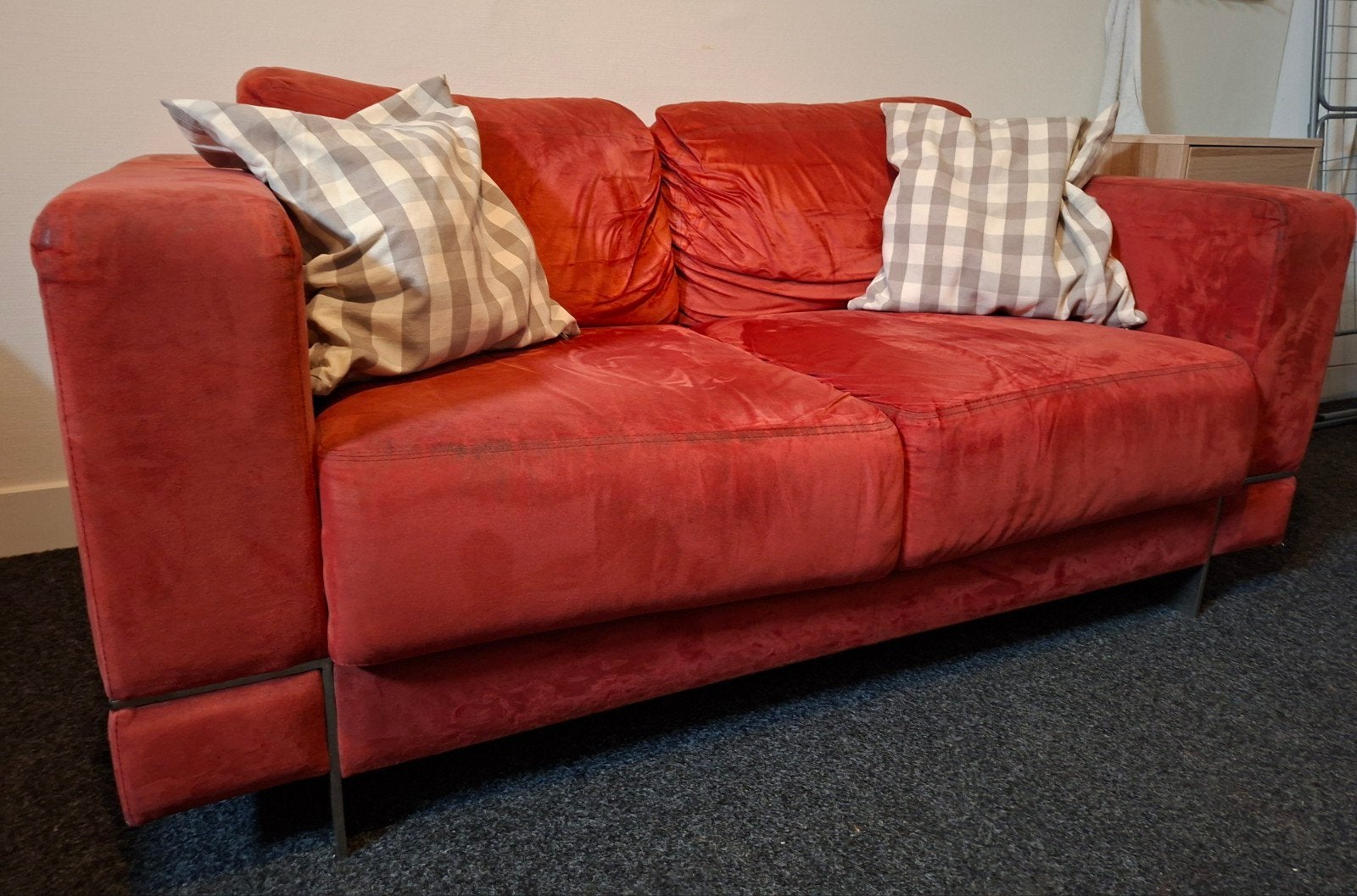 Bank, Ophalen, Rood, Gebruikt, 150 tot 200 cm