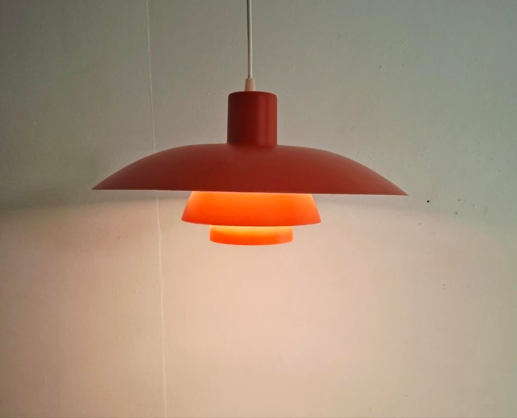 Louis Poulsen ph4 oranje schitterende staat origineel, Huis en Inrichting, Lampen | Hanglampen, Ophalen of Verzenden, Zo goed als nieuw