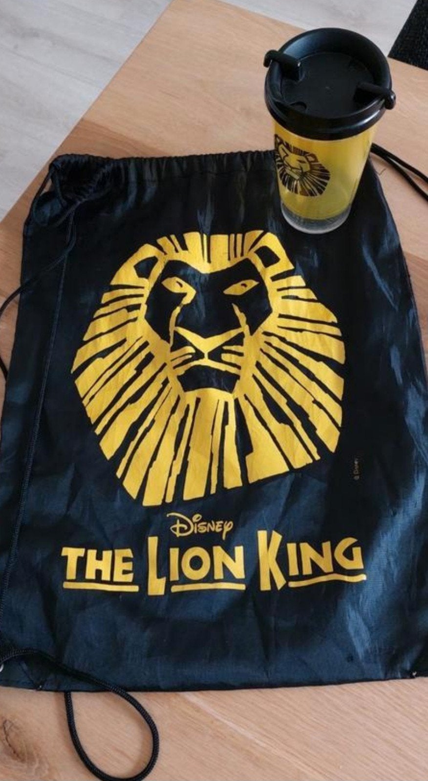 Disney Lion King beker en tas, Ophalen of Verzenden, Leeuwenkoning of Jungle Boek, Gebruikt, Overige typen