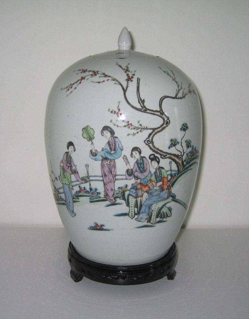Antiek porseleinen gemberpot  -  2065, China, Ophalen