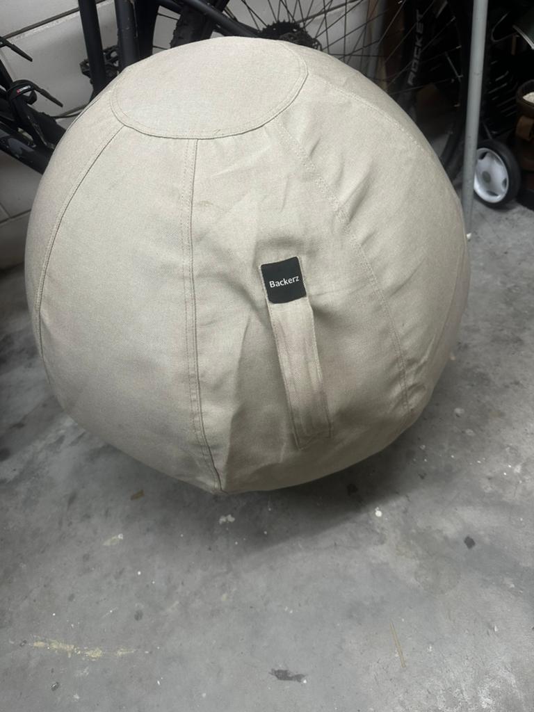 Backerz ergonomische zitbal, Balstoel, Beige, Ophalen of Verzenden, Zo goed als nieuw