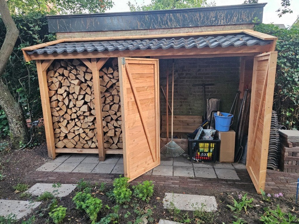 houtberging tuinkast nu vanaf €550,00 tuin kast houtopslag, Tuin en Terras, Ophalen, Kunststof, Schoorstraat 30 udenhout, Overige typen