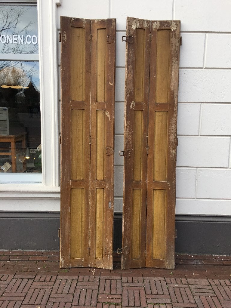SALE: antieke brocante luiken Frankrijk, houten shutters, Ophalen, Gebruikt, Minder dan 80 cm, -