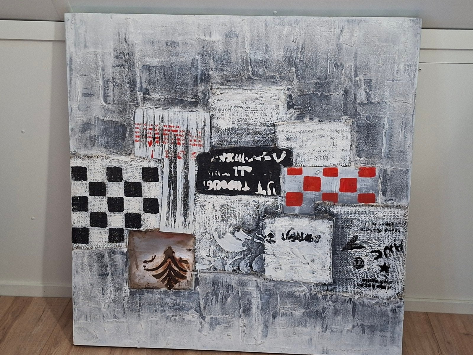 Modern Abstract Schilderij - 100x100 cm, Ophalen of Verzenden