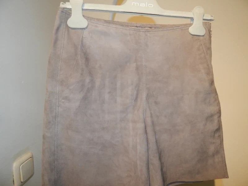 Marccain suede leer korte short licht bruin Prima staat N2/S, Verzenden, Zo goed als nieuw, Maat 36 (S), Marccain