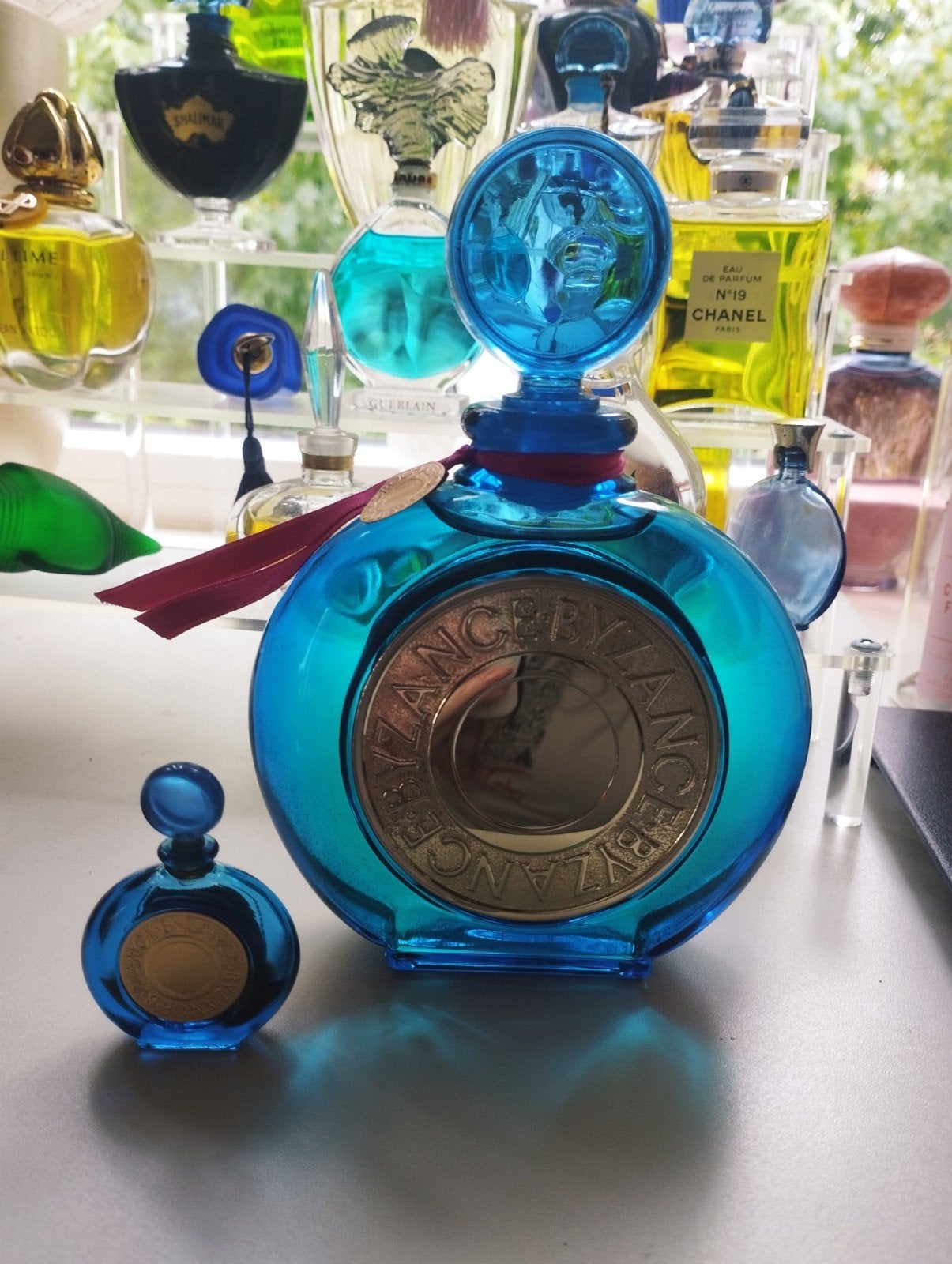 Byzance Rochas 100ml factice splash, Verzamelen, Parfumverzamelingen, Ophalen of Verzenden, Zo goed als nieuw, Parfumfles