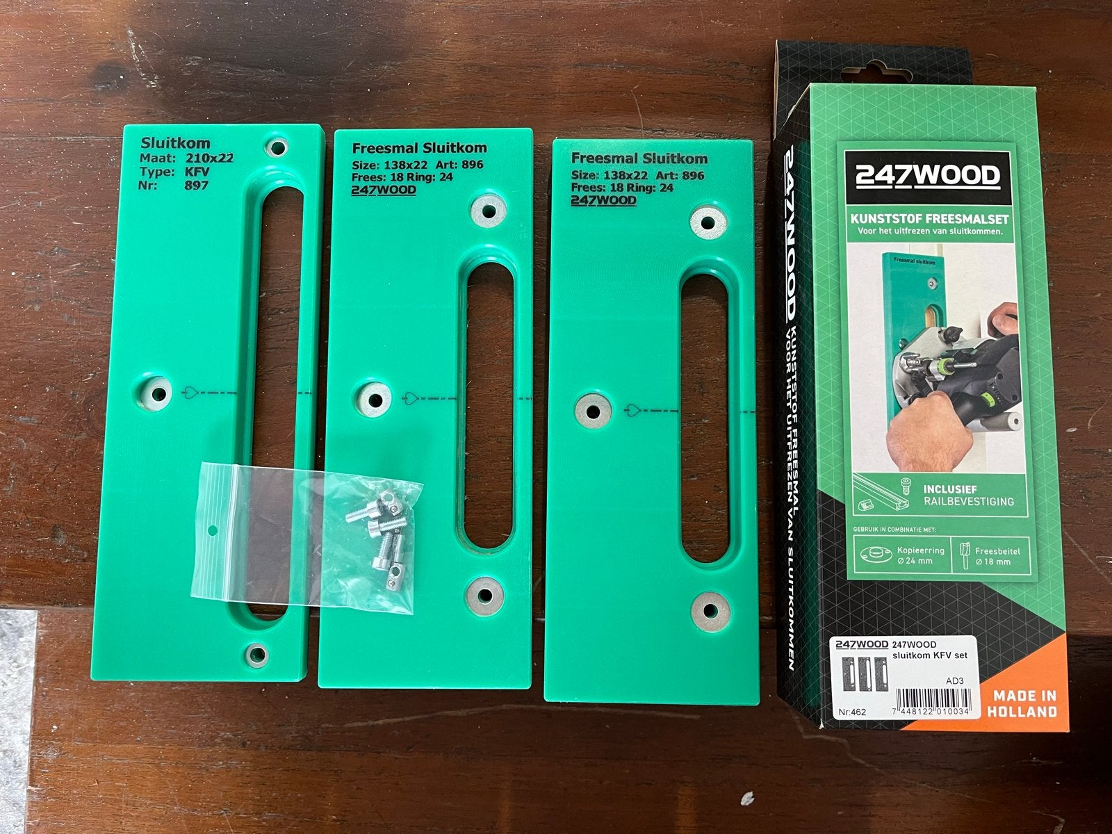 247WOOD Kunststof Freesmalset KFV set Nr 462, Ophalen of Verzenden, Zo goed als nieuw, Bovenfrees