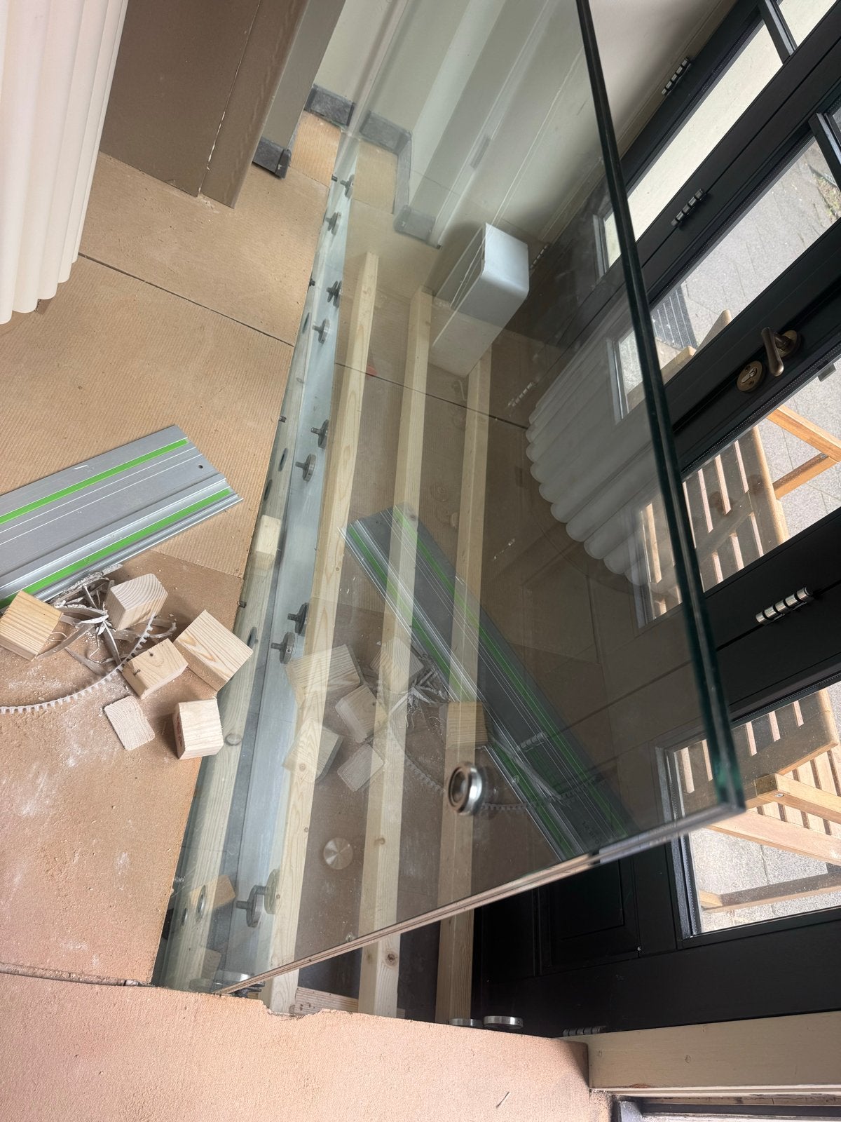 Dubbel glas etalage of balustrade, Gebruikt, Glasplaat, Dubbelglas, 160 cm of meer