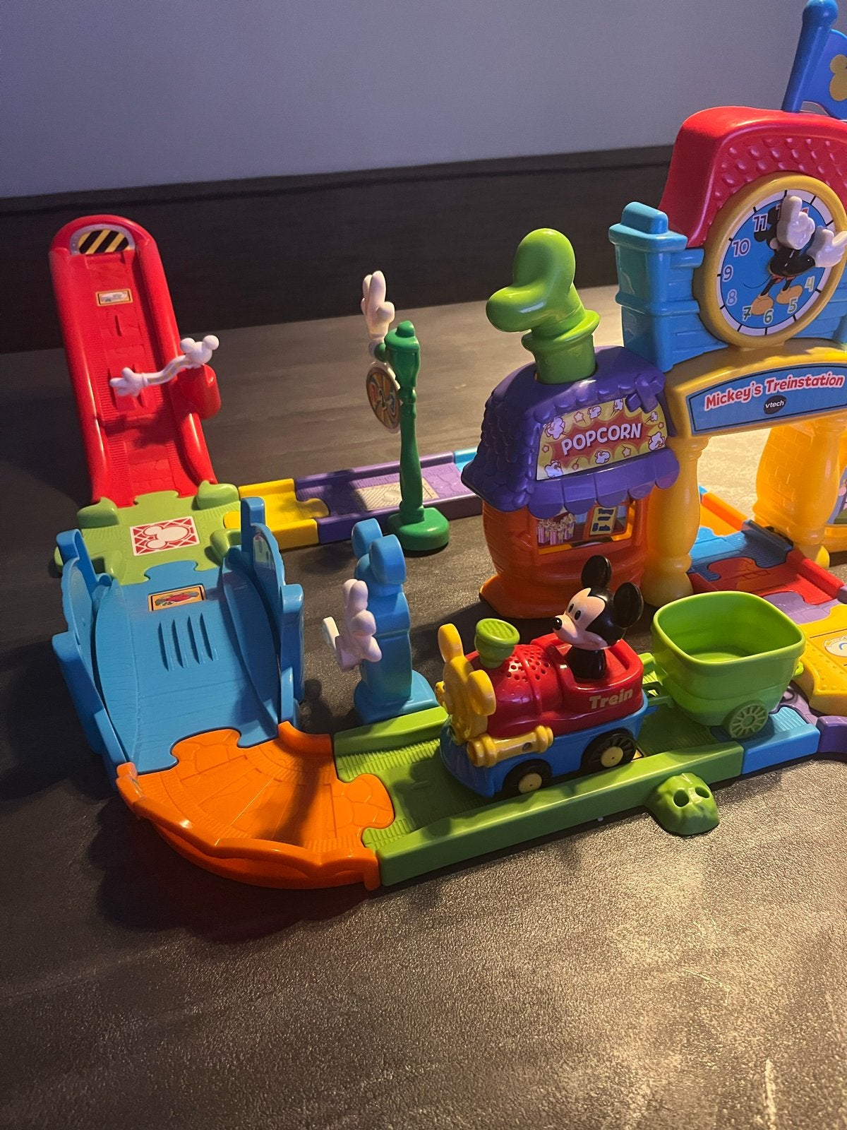 VTech Toettoet auto Mickey's Treinstation Speelset, Ophalen, Gebruikt