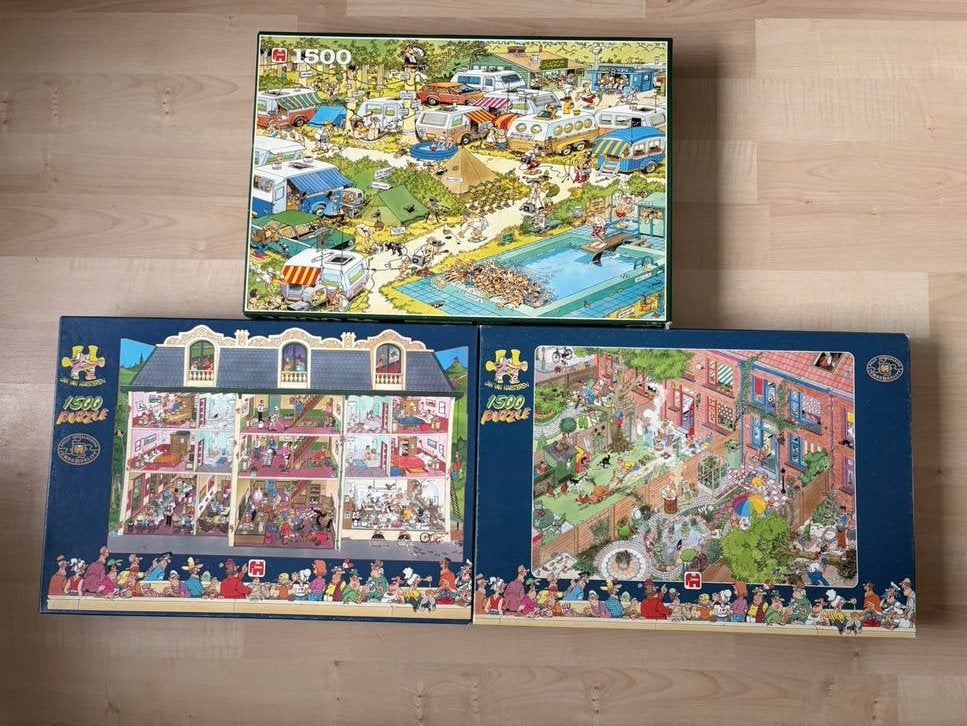 Puzzels Jan van Haasteren - 1500 stukjes, Ophalen of Verzenden, 500 t/m 1500 stukjes, Gebruikt, Legpuzzel