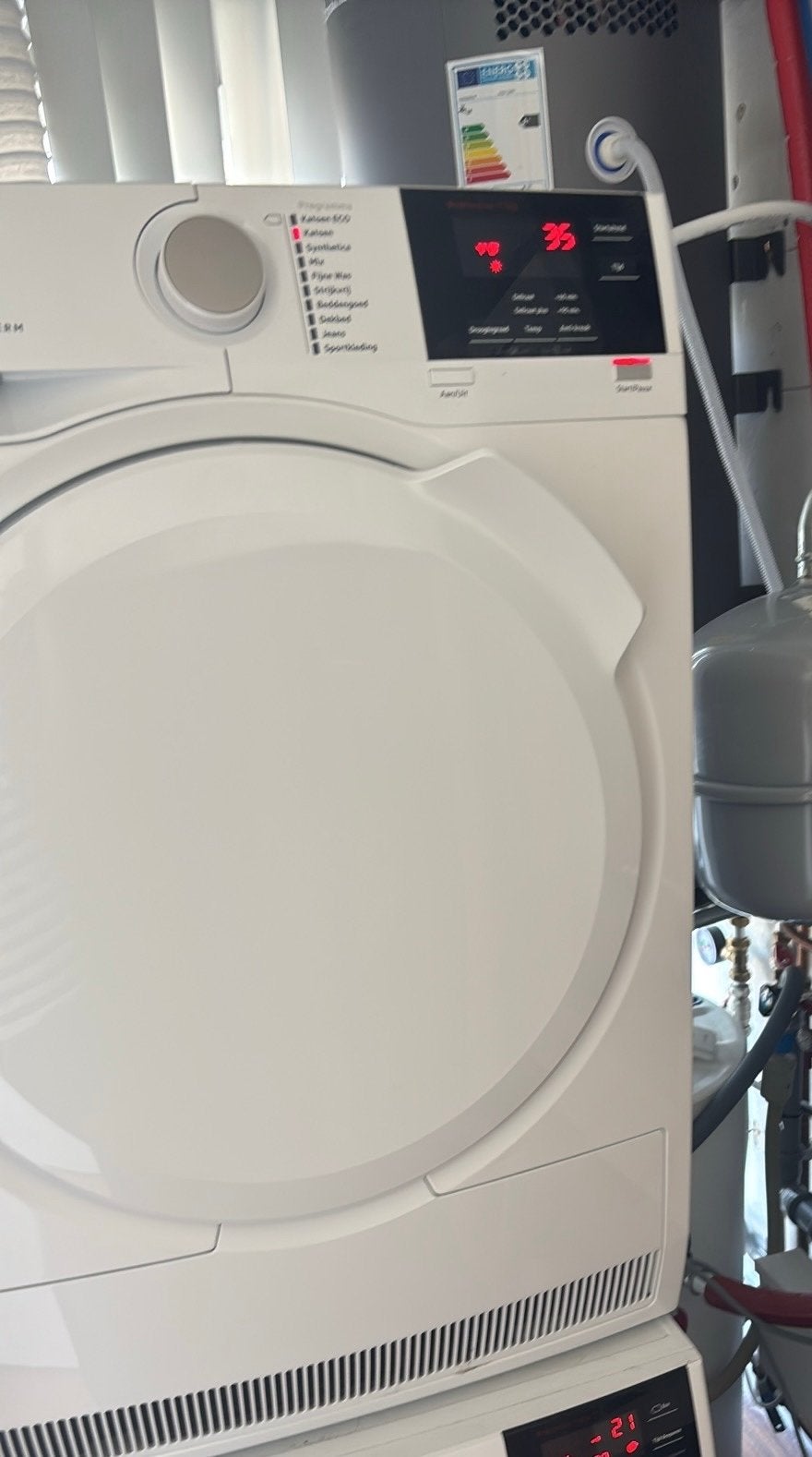 Condensdroger  AEG 6000 ProSense 7 kg, Ophalen, 6 tot 8 kg, Gebruikt, Voorlader