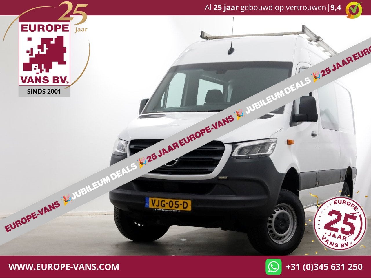 Mercedes-Benz Sprinter 316 CDI 163pk L2H2 7G Automaat 4x4 ZG, Auto's, Bestelauto's, Automaat, Gebruikt, Euro 6, 4 cilinders