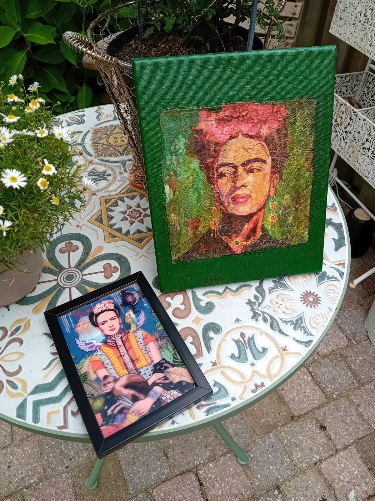 Frida Kahlo Kunstwerk - Ingelijste Print en Schilderij, Ophalen of Verzenden, Schilderij