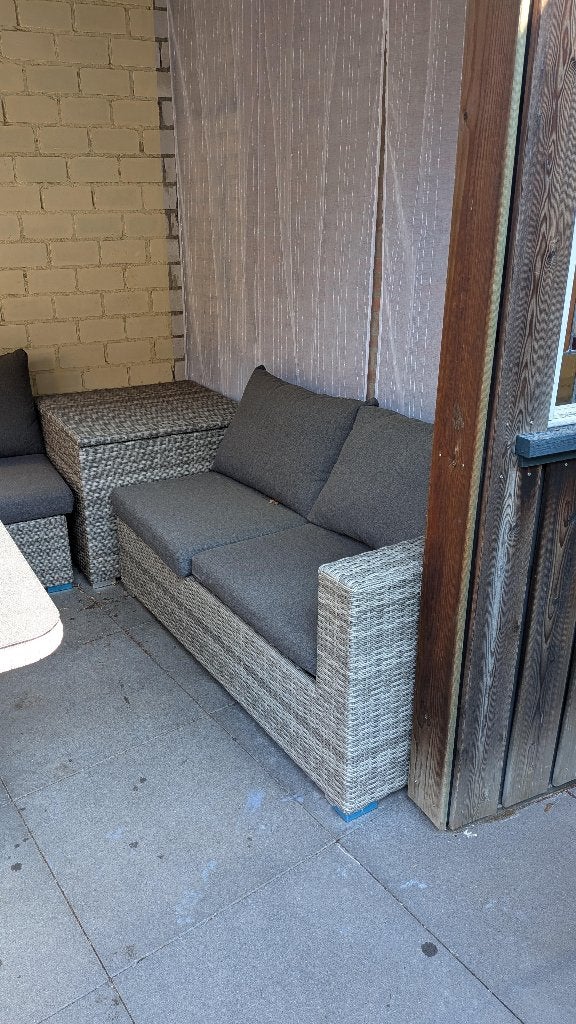 Loungeset, Ophalen, Bank, Kunststof, Gebruikt