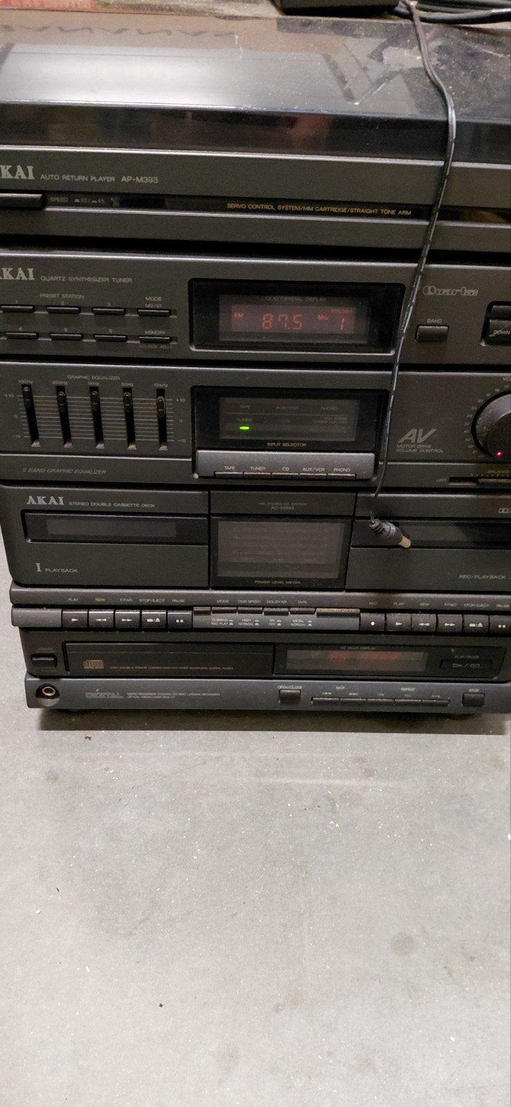 Akai Stereo Set.Platenspeler, CD, Cassette, Tuner & Speak, Audio, Tv en Foto, Ophalen, Gebruikt, Cassettedeck, Losse componenten
