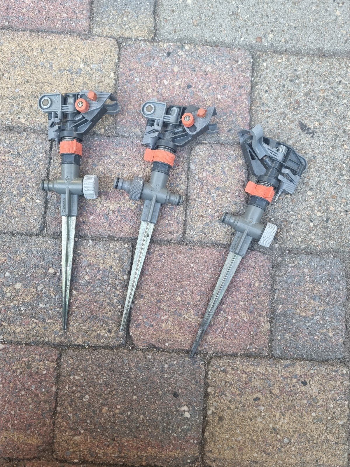 Gardena Turbinesproeiers op prikker (3 stuks), Ophalen, Gebruikt, Turbinesproeier