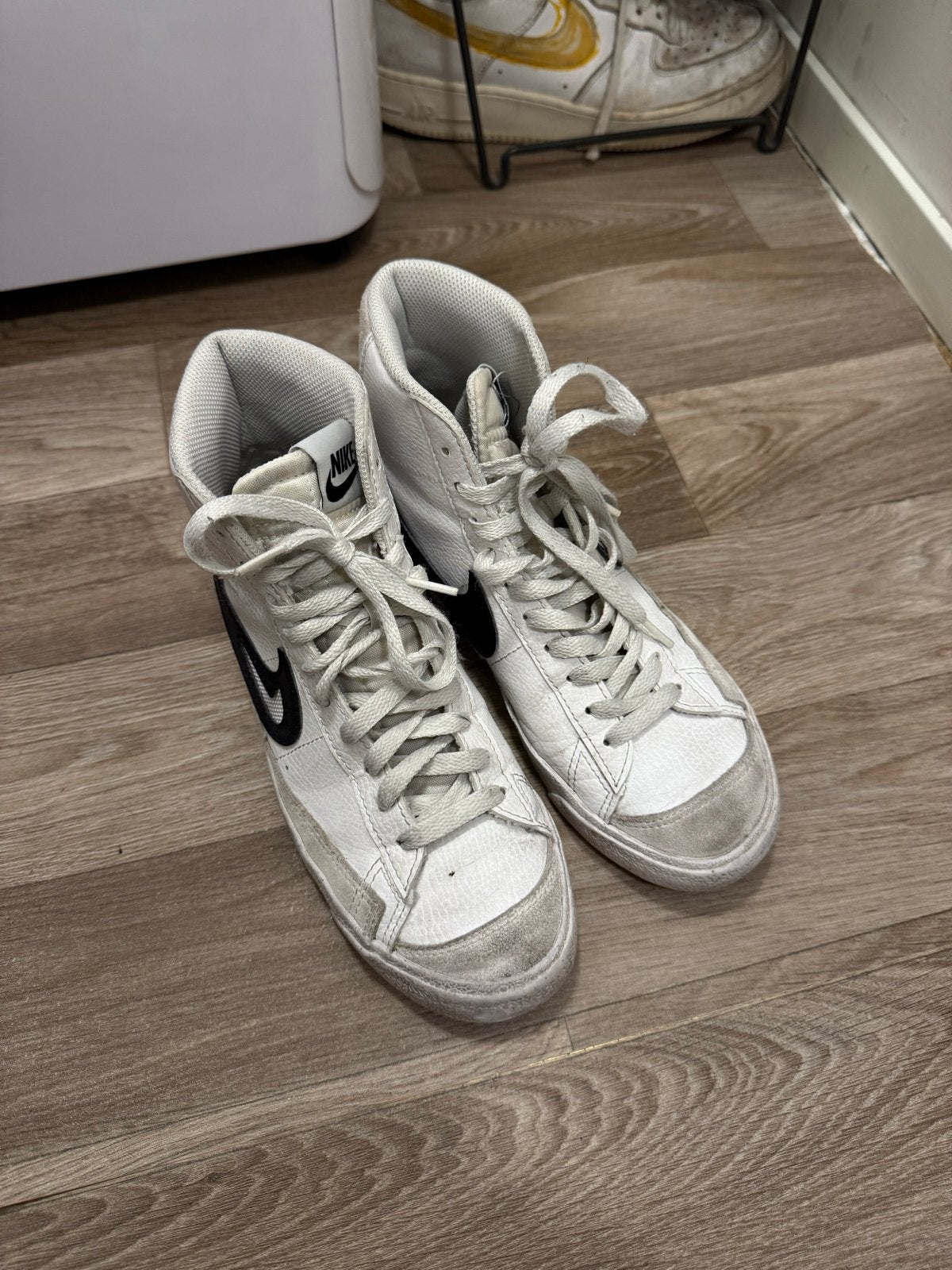 Nike Blazer Mid '77 Vintage Sneakers - Wit/Zwart, Kleding | Dames, Wit, Ophalen of Verzenden, Sneakers of Gympen, Gedragen