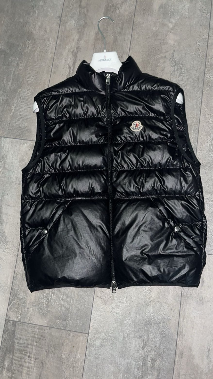Moncler Aube Down Bodywarmer Zwart - Maat L (3), Maat 52/54 (L), Moncler, Zwart, Ophalen of Verzenden