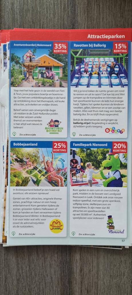 Postcodeloterij verschillende voordeelbonnen ( zie foto's), Drie personen of meer, Kortingsbon