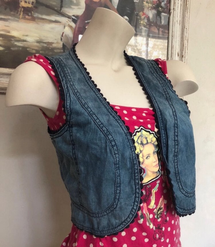 Zomer vestje gilet jeans Street One - S, Ophalen of Verzenden, Zo goed als nieuw, Maat 36 (S), Blauw