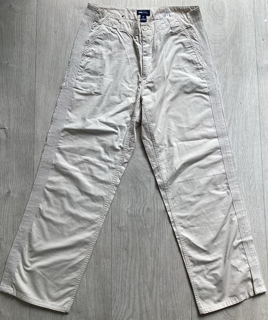 beige heren chino broek - Maat W31 van H&M, Ophalen of Verzenden, Zo goed als nieuw, Maat 48/50 (M), Beige